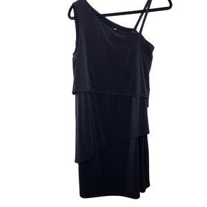 Vince Camuto Asymmetrical‎ Tiered Black Dress